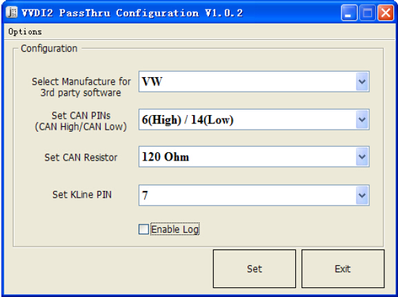 VVDI2 – de Configuratiesoftware van PassThru J2534