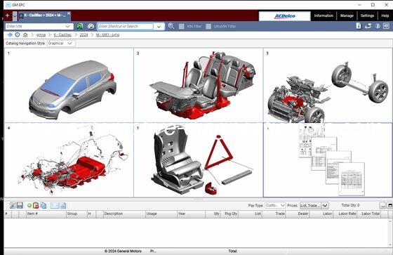 Goede prijs. [GM EPC] 2025.03 GMNA General Motors voertuigen EPC Spare parts catalogus voor Noord-Amerika online