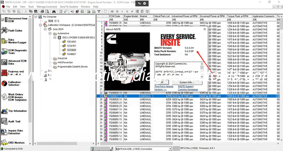 Goede prijs. De nieuwste CUMMINS INSITE V9.0.0 PRO 2024.04 Elektronische service Cummins Truck Diagnostic Software online