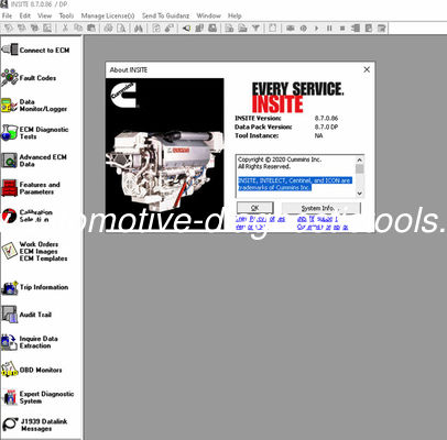 Goede prijs. Cu-mmins INSITE 8.7 Software 8.7 Pro Versie online