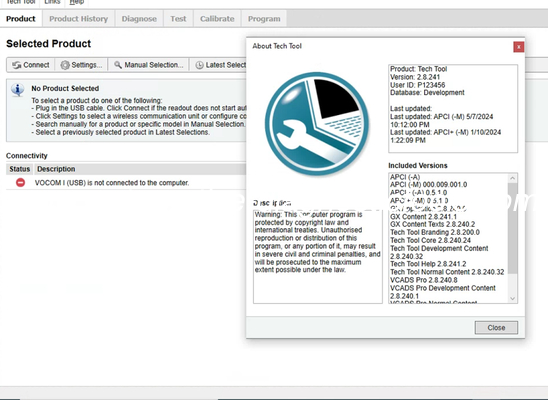 Goede prijs. 2025 voor Volvo Premium Tech Tool PTT2.8.241 Software+ACPI+Devtool voor VOCOM/VOCOM II online