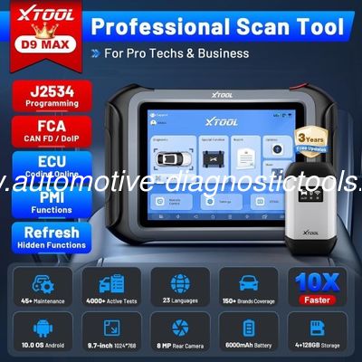Goede prijs. 2025 XTOOL D9 MAX universele diagnostische scanner met J2534 topologie mapping, ECU coding, FCA/ online