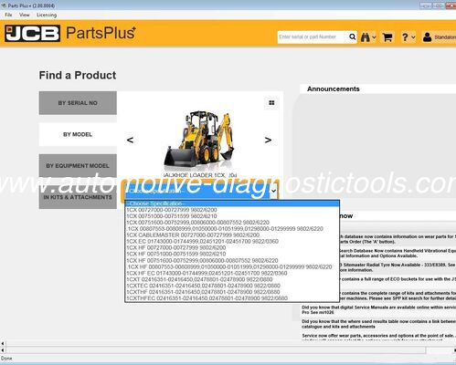 Goede prijs. PartsPlus+ elektronische onderdelencatalogus v2 (2.00.0004) met servicehandleidingen 2017 voor JCB online