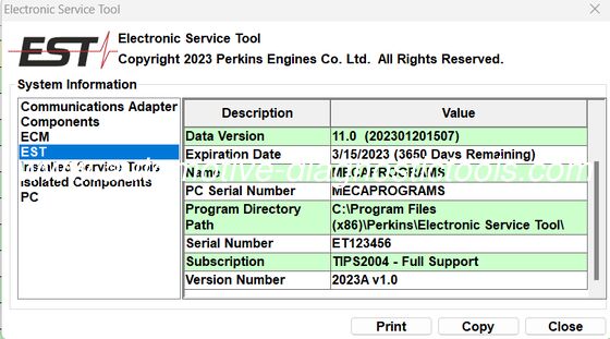 Goede prijs. Perkins EST Electronic Service Tool 2025A Perkins Service Software online