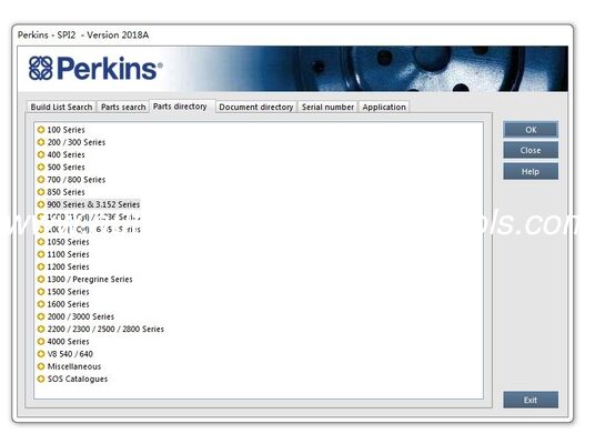 Goede prijs. Perkins SPI2 2018A Perkins servicesoftware en onderdelencatalogus online
